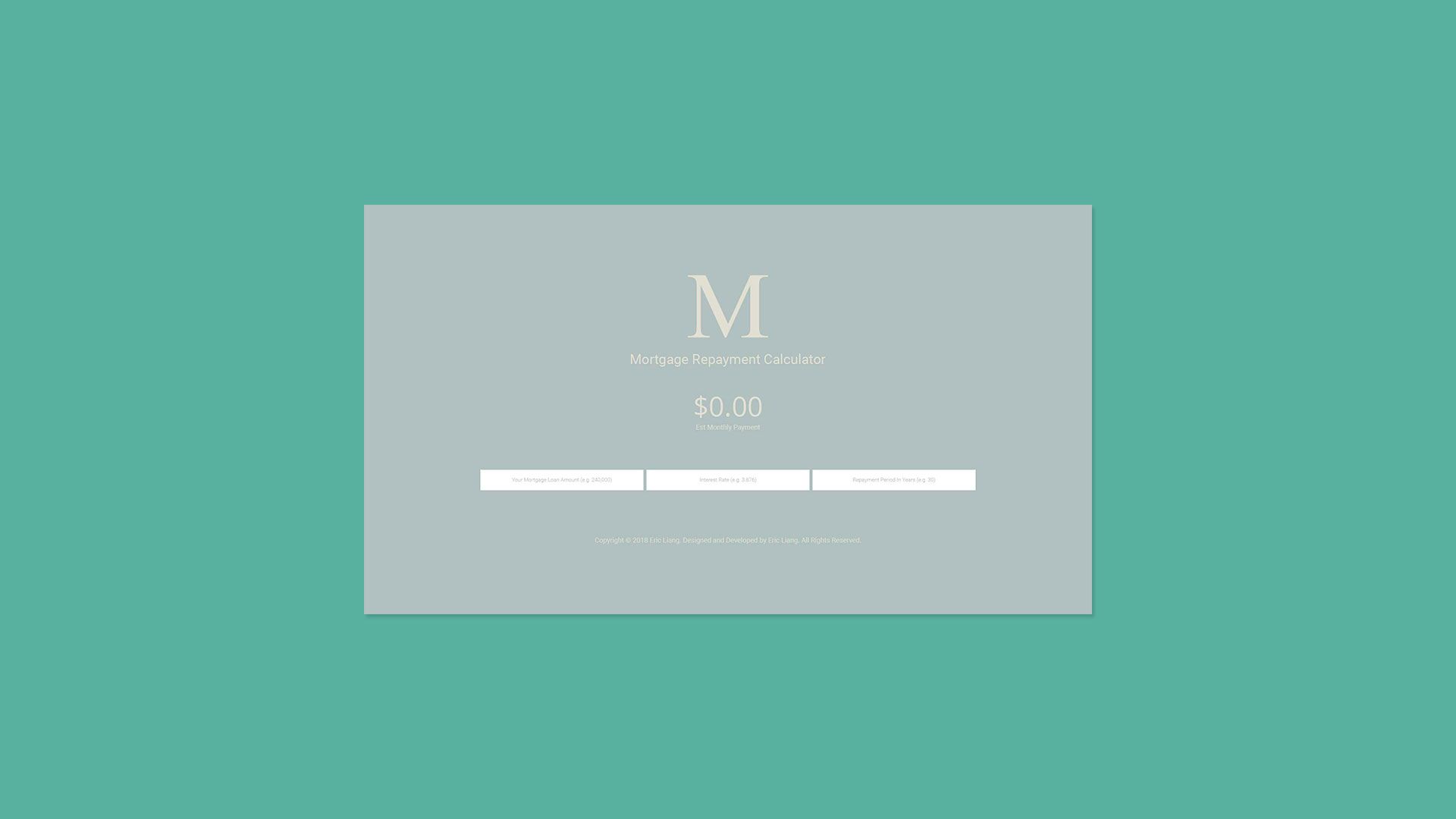 Mortgage Calculator Demo Screenshot