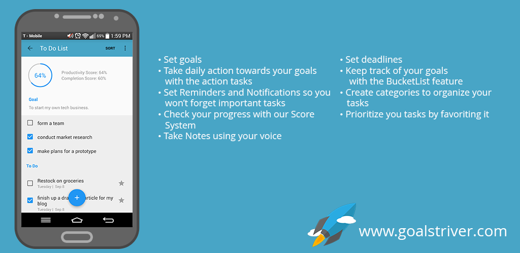 Launched the Goal Striver App for Android